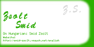 zsolt smid business card